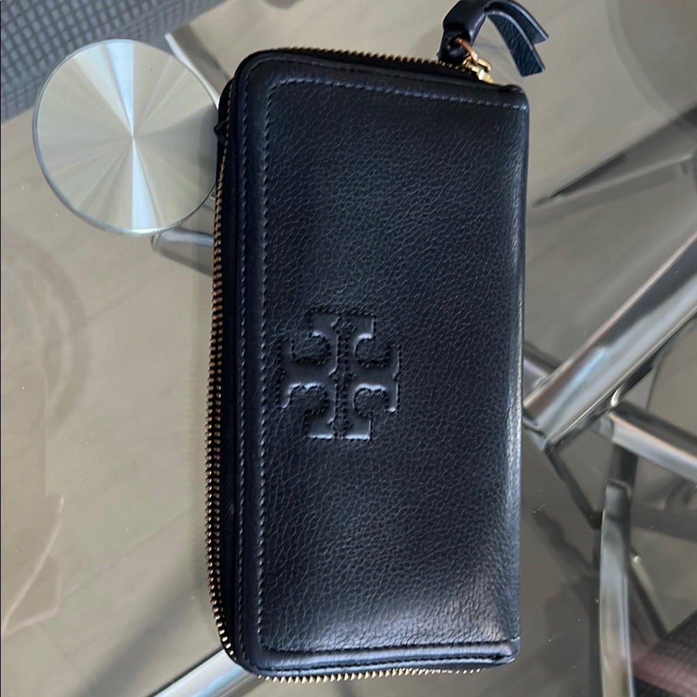 Tory Burch Black Zip-Around Wallet